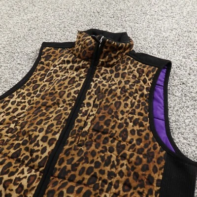 Ralph Lauren Vest Womens L Cheetah Leopard Cat Print Zip Quilted Packable Jacket - Image 1 of 4
