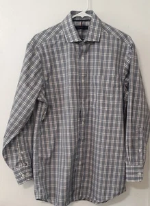 Tommy Hilfiger Men's Button Down Shirt Blue Striped Size M Non Iron. - Picture 1 of 7