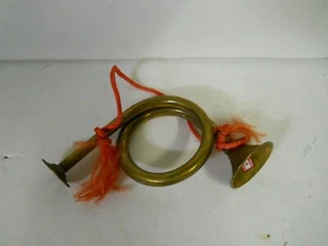 Vintage Miniature Brass French Horn India Hanging Ornament  - Picture 1 of 3