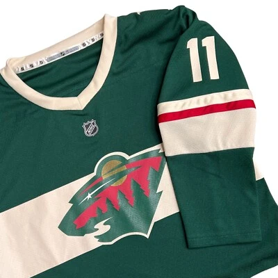NHL Minnesota Wild Green Youth L/XL Hockey Jersey NHL #11 Parise - Image 1 of 4