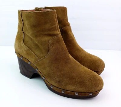 Botas botines Lucky Brand Yasamin para mujer talla 11 Tapenade gamuza topo tachonadas 3" Foto 1 de 4