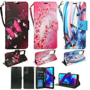 Per TCL 40 XE e 40 x 5G (2023), cover telefono portafoglio in pelle PU cinturino flip supporto - Foto 1 di 22