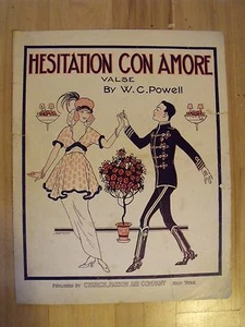 Grim Natwick 1914 "Hesitation Con Amore" Noten - Betty Boop Künstler  - Bild 1 von 7