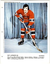1972-73 Dimanche / Derniere Heure Photos Guy Lapointe #NNO Montreal Canadiens