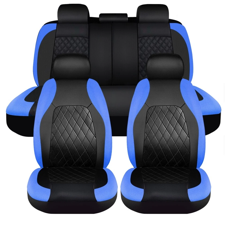 For Toyota RAV4 Front Rear Car Seat Covers 5-Seats Protector PU Leather Full Set Foto 1 de 4