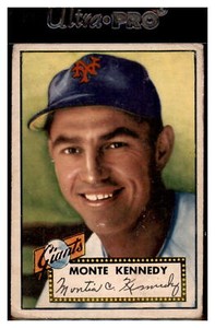 1952 Topps #124 Monte Kennedy NY Giants VG-EX