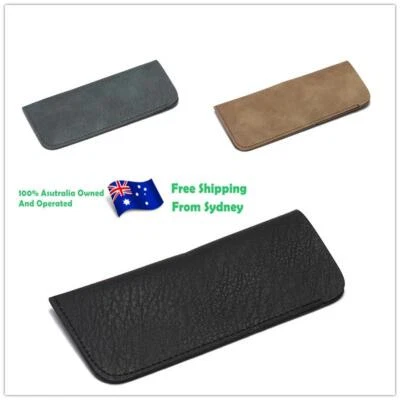 QING Eyeglasses Reading Glasses Soft Case Carry Bag Pouch PU Leather Protective