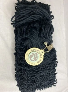 New Spartina 449 Daufuskie Island Black Long Shaggy Curly Scarf - Picture 1 of 8