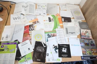 Vintage Gaming Console Manuals Booklets Bundle Xbox 360 Wii PS2 DS Mixed Job Lot - Image 1 of 4