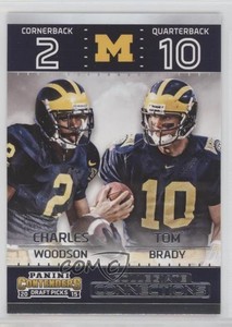 2015 Contenders Draft Picks Collegiate Connections Charles Woodson Tom Brady HOF