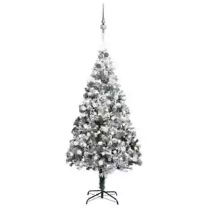 NNEVL Artificial Christmas Tree with LEDs&Ball Set Green 210 cm PVC - Picture 1 of 10