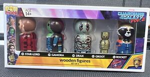 Guardians of the Galaxy Vol 2 Marvel Pin Mate Wooden Figures Set of 5 BRAND NEW