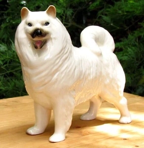 Ceramic Samoyed/Husky Dog Figurine - Rare - Picture 1 of 4