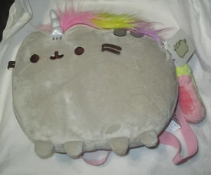 New GUND Pusheen Cat Unicorn Pusheenicorn Plush Backpack 13 Inch NWT Adjustable - Picture 1 of 5
