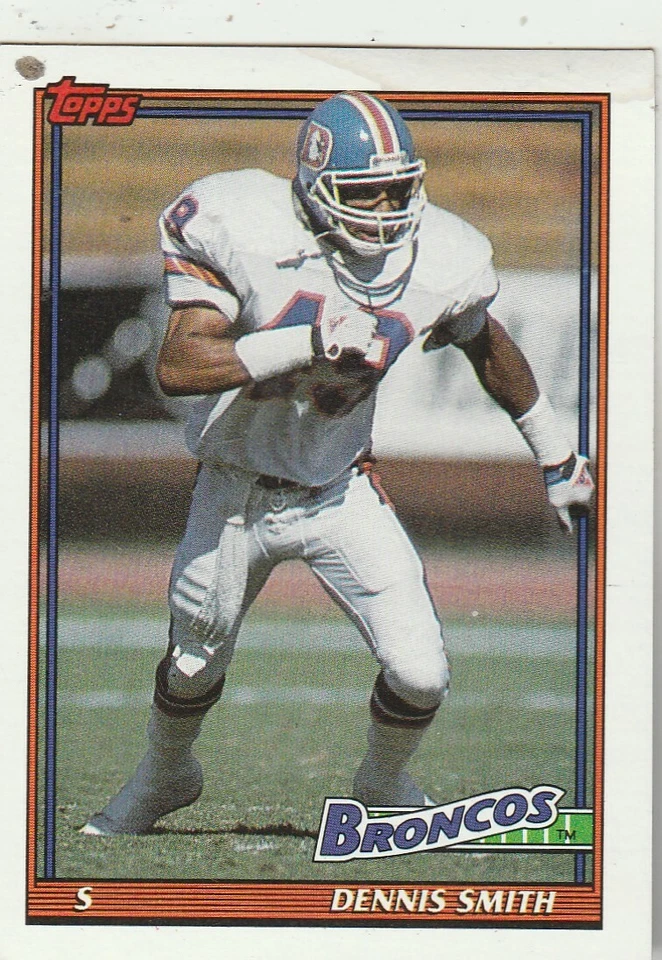 FREE SHIPPING-MINT-1991 Topps #556 Dennis Smith Broncos PLUS BONUS CARDS - Image 1 of 1