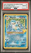 PSA 10 GEM MINT Blastoise Holo Pokemon Celebrations Classic Collection Card #2