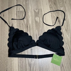 Bikini Halter Kate Spade Mujer Negro Cuello en V Halter Top de Baño Crucero 2019 NUEVO - Imagen 1 de 1