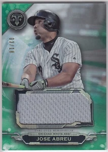 Topps Triple Threads 2019 reliquias jumbo individuales esmeralda José Abreu #sjr-ja2 #3/18 - Imagen 1 de 1