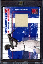 JACKIE ROBINSON ~ 2003 Donruss Elite Throwback Threads #78 WORN JERSEY (#36/100)