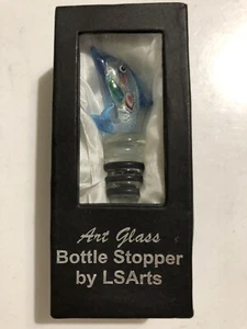 High End Dolphin Wine Stoppers Art Glass - Bild 1 von 7