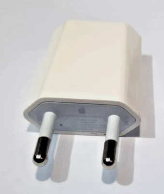 IPHONE CARICABATTERIA MODEL A1400 ALIMENTATORE  ORIGINALE APPLE 5V BIANCO - Immagine 1 di 4