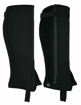 Tackfield Unisex Erwachsene Amara Synthetik Reitsport Leder Half Chaps schwarz Chaps - Bild 1 von 2
