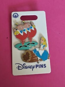 New Disney 2024 Alice In Wonderland 2 Pin Set Tweedle Dee Tweedle Dum