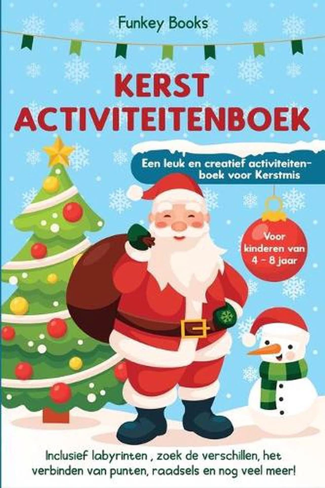 Kerst Activiteitenboek voor kinderen van 4 tot 8 jaar - Een leuk en creatief act - Image 1 of 1