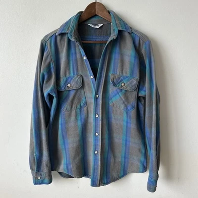 Camisa de franela a cuadros Five Brother vintage años 60-70 para hombre/mediana Foto 1 de 4