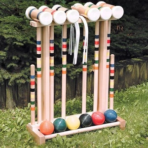 Juego de Croquet de Arce Sólido Indestructible Hecho en Amish Bolas Multicolor Hecho en EE. UU. - Imagen 1 de 1