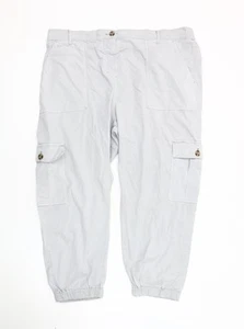 Marks and Spencer Womens Grey Cargo Trousers Size 16 - Picture 1 of 12