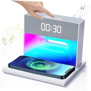  Alarm Clocks for Bedrooms, Alarm Clock with Wireless Bluetooth Speaker, Alarm  - Picture 1 of 7