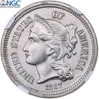 [877727] UNITED STATES, NICKEL 3 CENTS, 1867, PHILADELPHIA, PROOF, COPPER-NICKE