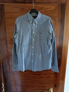 Ben Sherman - Signature Collection - Long Sleeve Shirt - Blue & White Check - M - Picture 1 of 3