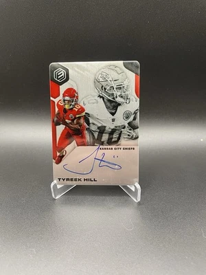 2019 Panini Elements Football Tyreek Hill Signature Steel Auto /75 Metal Card - Image 1 of 2