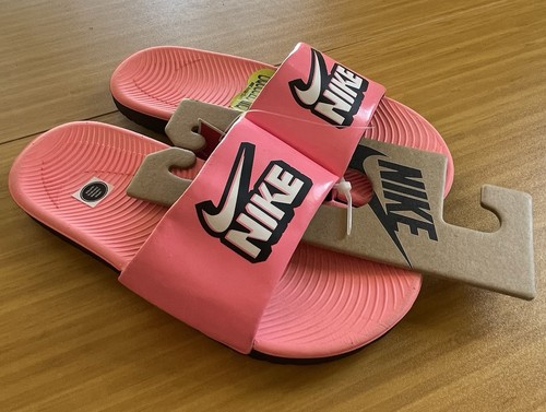Sandali Nike nuovi con etichette bambino ragazza rosa Kawa ammortizzati slide giovani taglia 5