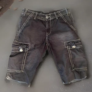 Pantalones Cortos Carga True Religion Gris Talla Hombre’s 33 Cordones Cordones - Imagen 1 de 12