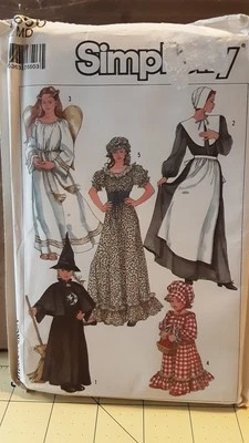 Simplicity Pattern 7650 UNCUT New Ladies Costume Pilgrim Angel Misses Med Uncut - Image 1 of 4