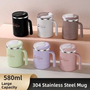 580ml 304 Stainless Steel Insulated Mug Heat-resistant Double-layer Coffee Cup - Picture 1 of 17