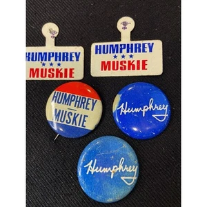 Vintage Lot of 5 Humphrey Pins with Muskie - Picture 1 of 5