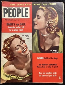PEOPLE - 1956, No.26, Grace Kelly Engagement, Sophia Loren, 48 pages, Australia. - Picture 1 of 8