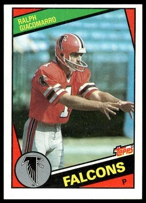 1984 Topps #214 Ralph Giacomarro RC Atlanta Falcons NM+ - Image 1 of 2