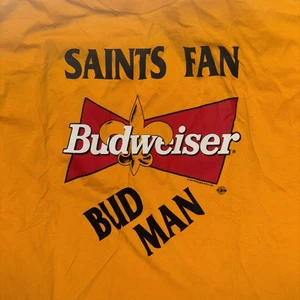 1983 New Orleans Saints Fan / Bud Man Budweiser Shirt NEW XL Old Stock Rare NOS - Bild 1 von 4