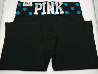 VTG 2011 Victoria’s Secret PINK Foldover Waist Yoga Crop Flare Pant LG NIP Y2K - Image 1 of 4