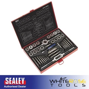 Sealey Tap and Die Set 40pc Split Dies Metric Thread Repair Wrench Holder - Picture 1 of 4