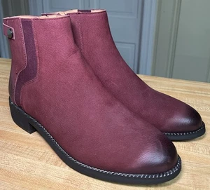 Franco Sarto L-Brandy Ankle Boots Women’s Size US 8W Burgundy Red - Foto 1 di 15
