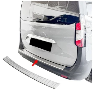 Per FORD TRANSIT TOURNEO COURIER 2024-SU Cromato Protezione Paraurti Spazzolato - Picture 1 of 12