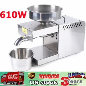 Elektrische Automatische Ölpresse Maschine 610W Öl Extraktor Erdnuss Kokos - Bild 1 von 19