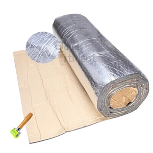 Alfombrilla de aislamiento térmico amortiguador de sonido autoadhesiva ignífuga para capó de coche motor - Imagen 1 de 13