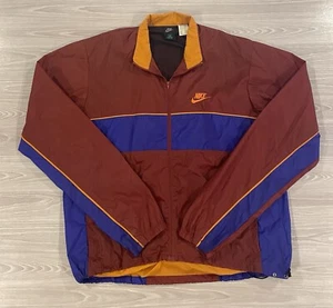 Vintage 90s Nike ACG Windbreaker Hiking Jacket Burgundy Blue Men’s Size Large - Picture 1 of 7
